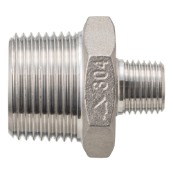 Stainless Steel Screw-in Pipe Fitting, Reducing Nipple RNI-32X20A-SUS