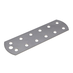 Stainless Steel Curved Plate, Two-Row Holes 4979874411945