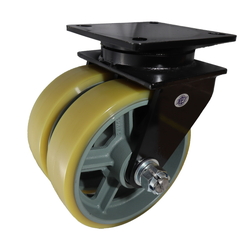 Dual Wheel Caster for Super Heavy Weights, Swivel Wheel (UHBW-g Type / MCW-g Type) UHBW-G-150X75