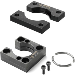 Plates for Gas Springs with Linked System -Vertical setting type / Square lower groove- FFCB63