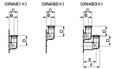 Drawing 10 of Air-Operated 2-Port Valve, Manifold, Compact Cylinder Valve GNAB/GNAB□V Series