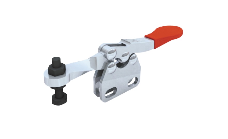Toggle Clamp - Horizontal - Fixed-Main-Axis Arm (Straight Base) GH-201-AI 