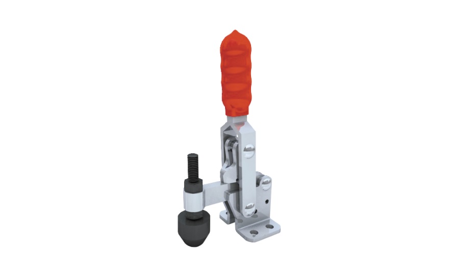 Toggle Clamp - Vertical-Handled - Solid Arm (Flange Base) GH-11502-C 