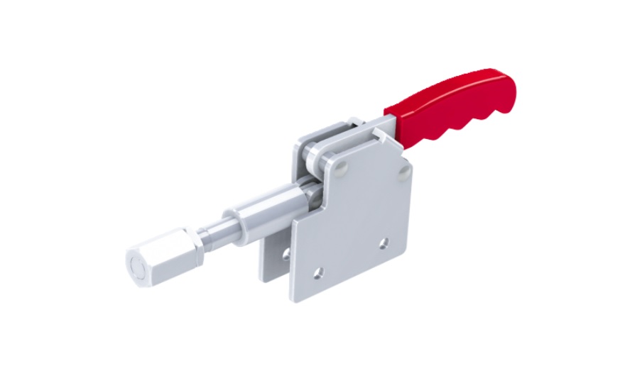 Toggle Clamp - Push-Pull - Flanged Base, Stroke 31.8 mm, Straight Handle, GH-36092M