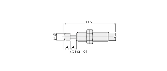 With rod tip cap: KSHA4×4C dimensional drawing Unit: mm