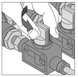 Attachment and detachment methods 2 for tube: closing valve for Shutoff Valve, Hand Valve, Straight A