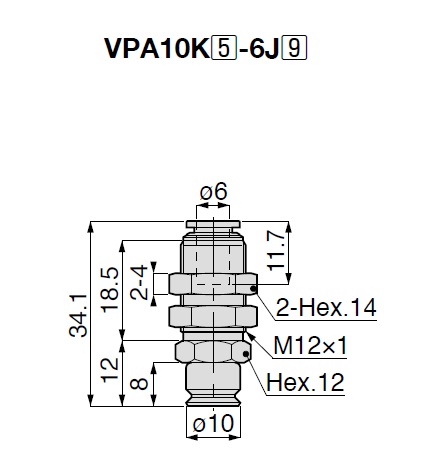 Vacuum Pad Nonskid VPA One-Touch Fitting Type 