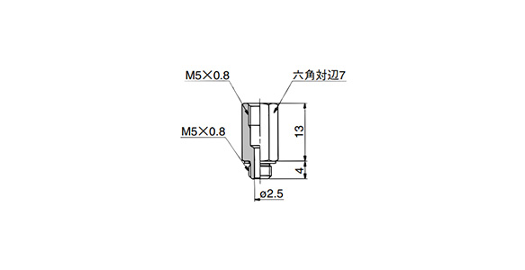 Extension Fitting 10-MS-5J outline drawing 
