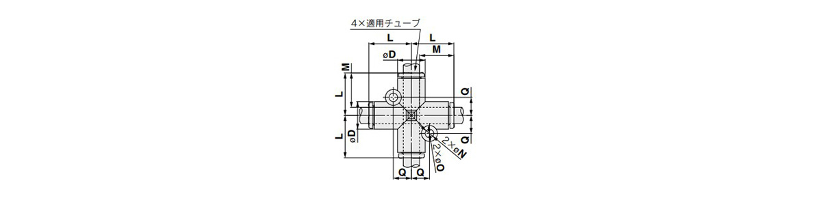 Cross: 10-KQ2TW Outline Drawing 