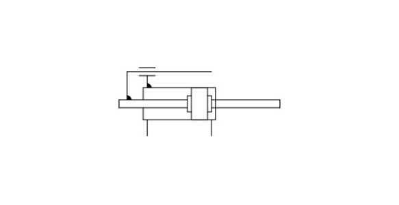 Symbol Non-rotating rod, Rubber bumper 