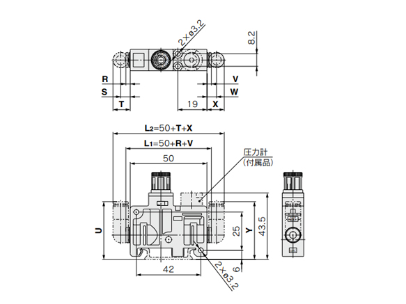 ARM5SB Single Unit Type (DIN Rail Mounting): dimensional drawings