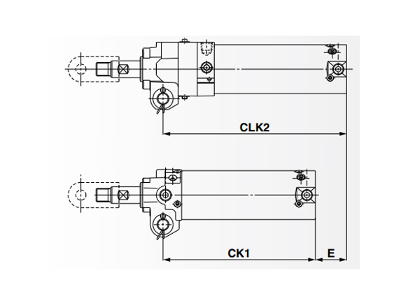 Drawing: CLK2 Series Clamp Cylinder With Lock / CK1 Series Clamp Cylinder Without Lock