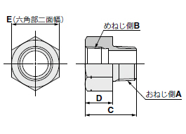 Refrigerated air dryer, IDF60/70/80/90 series, piping adapter drawing