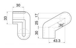 Plastic Joint for Pipe Frame PJ-601L, drawing