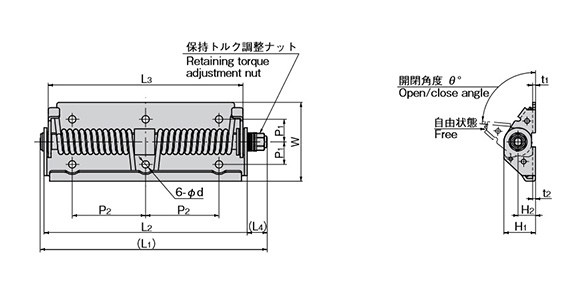 Stainless-Steel Torque Hinge With Spring B-1346: related images