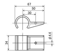 CREFORM Parts, Mounting Parts, Plastic Joint J-113 drawing