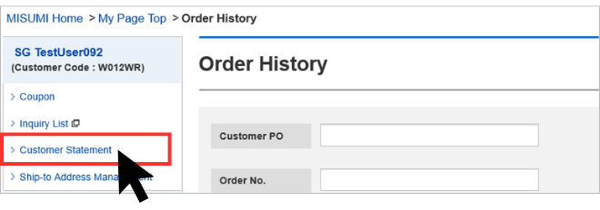 viewCustomerStatementSearch