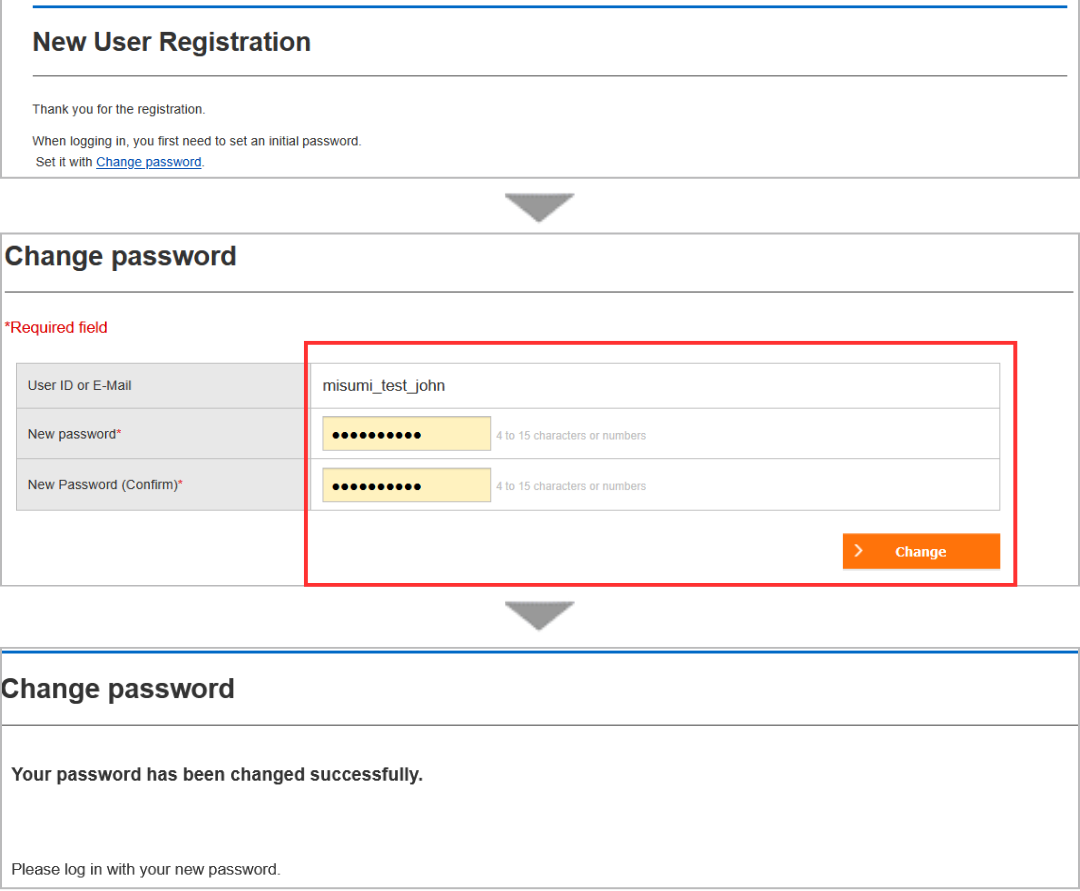 Activate account and set password