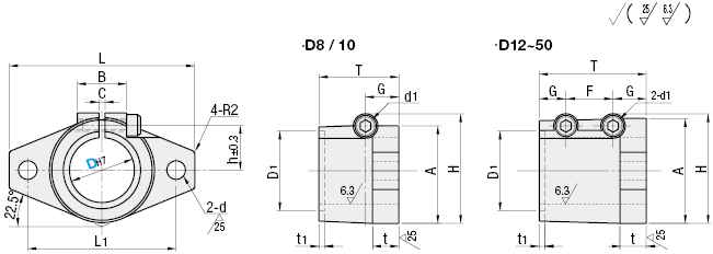 EA-SHFL20 | Shaft Supports - Flanged Slit (Cast Type) - Long Sleeve ...