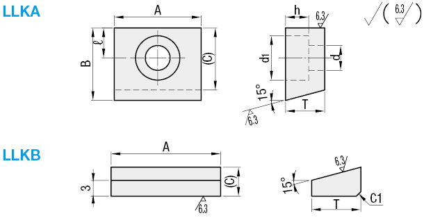 Linear Guide Lock Plates - Counterbored:Related Image