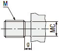 MISUMI Hexagonal Post Selection Catalog Drawing