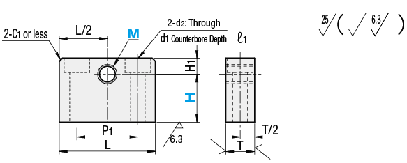 Male Thread Stopper Blocks- Counterbore:Related Image