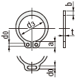 Rotary Shafts Retaining Ring Groove, Keyway, Retaining Ring Dimensions