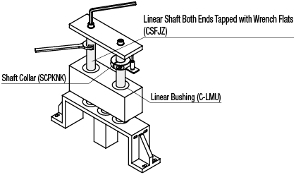 Linear Shafts -Both Ends Female Thread with Wrench Flats-:Related Image