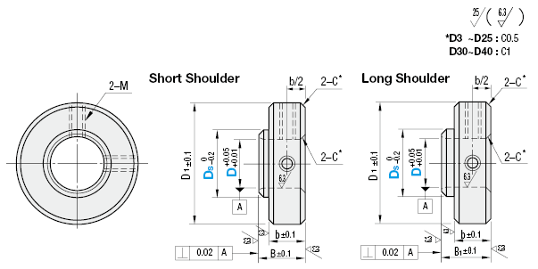 Shaft Collars/For Bearing Mounting/Set Screw Type/Compact/Short Shoulder:Related Image