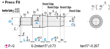 Locating Pins - Double Stepped - Press Fit:Related Image