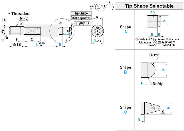Support Pins - Tip Shape Selectable:Related Image
