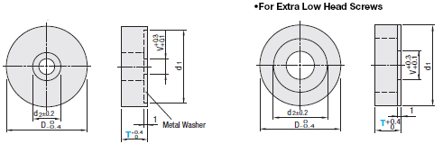 Urethane Stoppers with Washers-Standard Type/Extra Low Head Screws Type/Low Elastic Rubber Type:Related Image