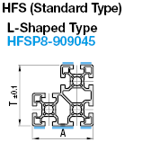 Aluminum Extrusion 8-90 Series/slot width 10/90x90x45mm, Parallel Surfacing:Related Image