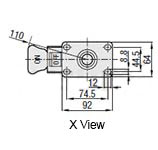 Economic type Electrically conductive wheel Universal type with brake Dimensional drawing