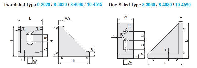 LBSBL6-2028 dimension drawing