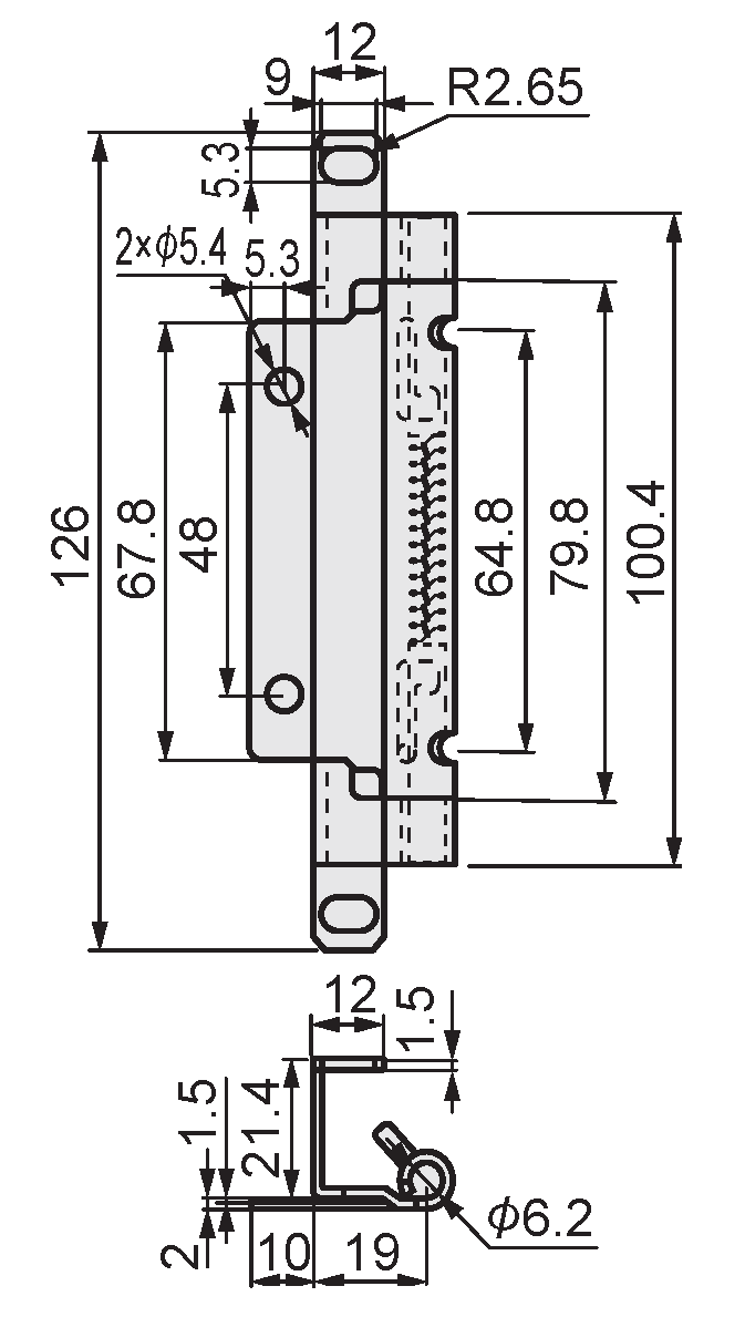 Economy Series Concealed Hinges Waist Hole / Round Role Type