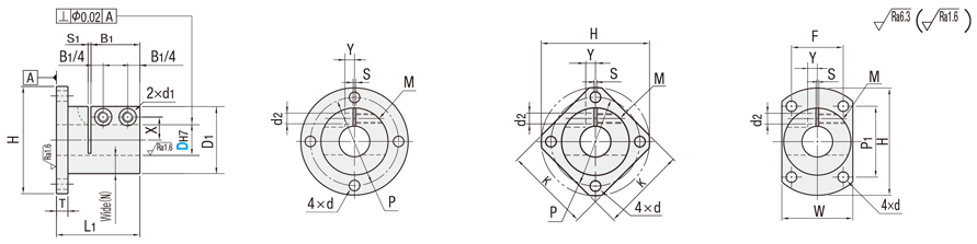 [Clean & Pack]Shaft Support - Flanged Mount with Slit, Long Sleeve: Related Image