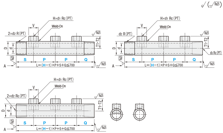 [Clean & Pack]Pipe Manifold - 1 Way, Both Ends Male Threaded: Related Image