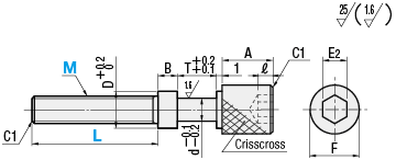 [Clean & Pack]Adjusting Bolts - Hex Socket, Knurled Knob: Related image