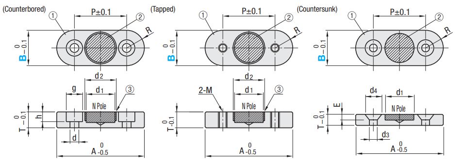 Magnet Oval Holder Drawing