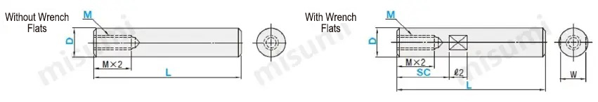 misumi Rotary Shafts One End Tapped Introduction