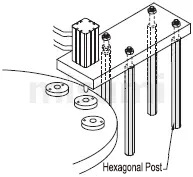 MISUMI Hexagonal Posts, Tap and Thread, Coarse Thread, Configurable Length, One End Threaded, One End Tapped, Complete Sizes