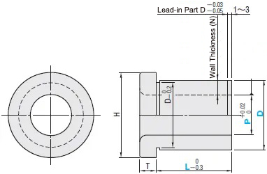 Fixture bushing dimensional drawing and diagram