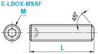 DIN913 Set Screw Dimensional Drawing