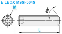 DIN913 Set Screw Dimensional Drawing