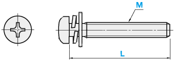 GB818 Combination Screw Dimensional Drawing