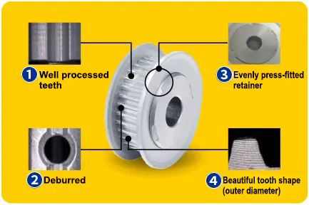 Features of MISUMI Timing Pulleys L timing pulley