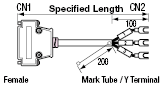 D-Sub Connector Round Cable (with DDK Connectors):Related Image