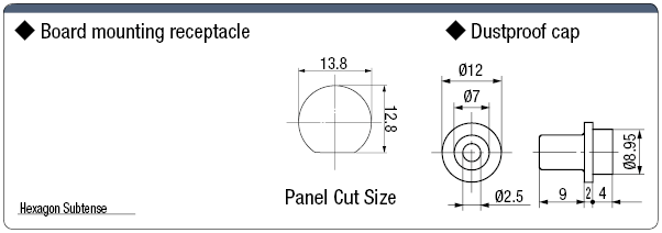 Mini DIN Connector Board Mounting Model (Plug-in Model):Related Image