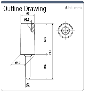 Ø 2 mm Pin Plug (Gold Plating):Related Image